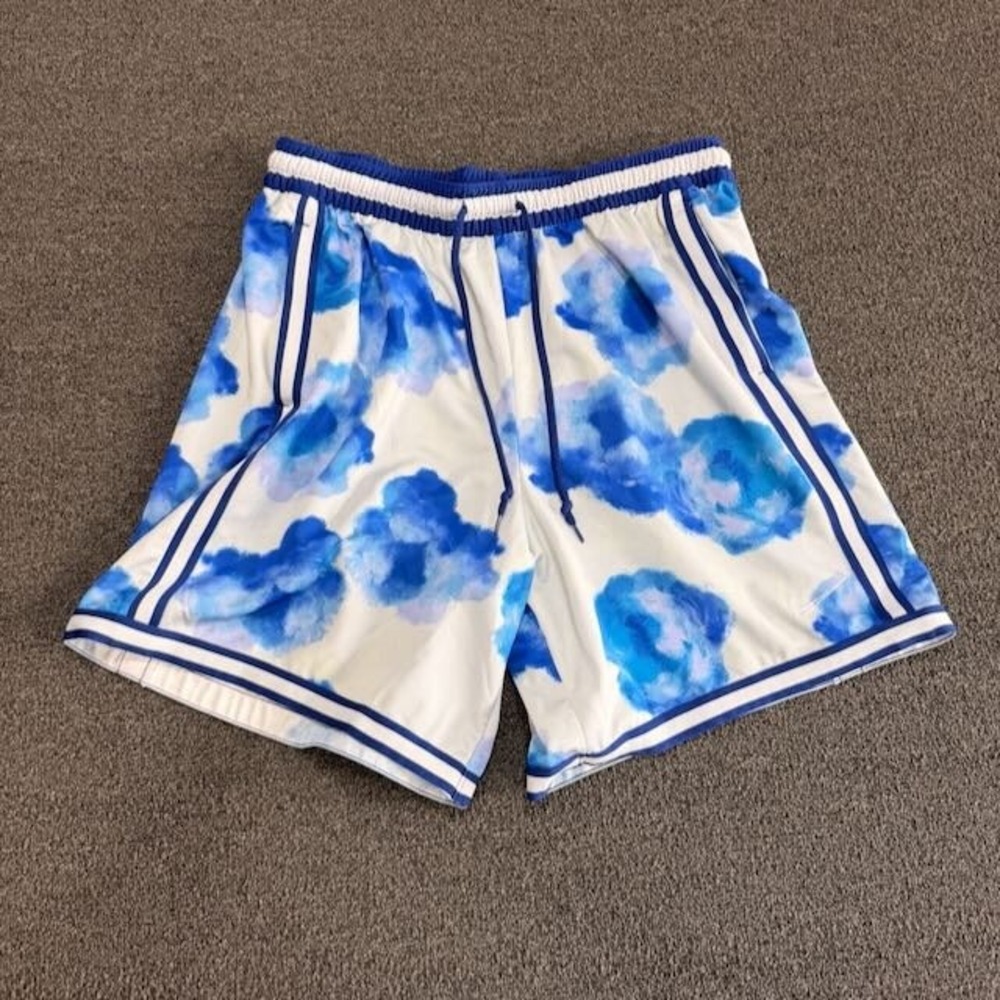 Nike Dri-Fit Floral DNA+ Basketball Shorts Mens XXL Blue White Baggy Oversized